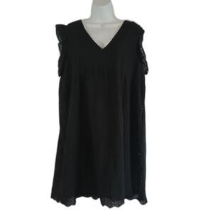 Grace & Karma Black Dress W/Shorts Eyelet  lace NWT Sz XL  Casual Beach Fairy